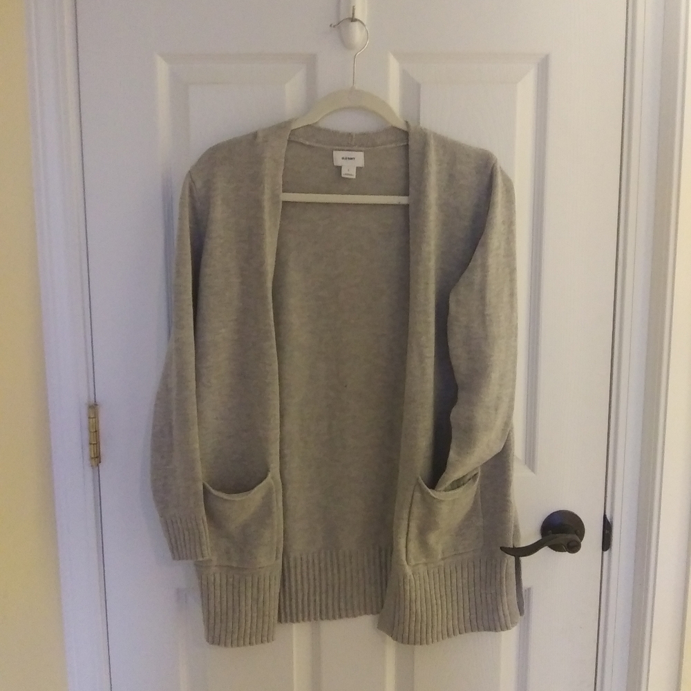 Old Navy Open Gray Cardigan Sweater